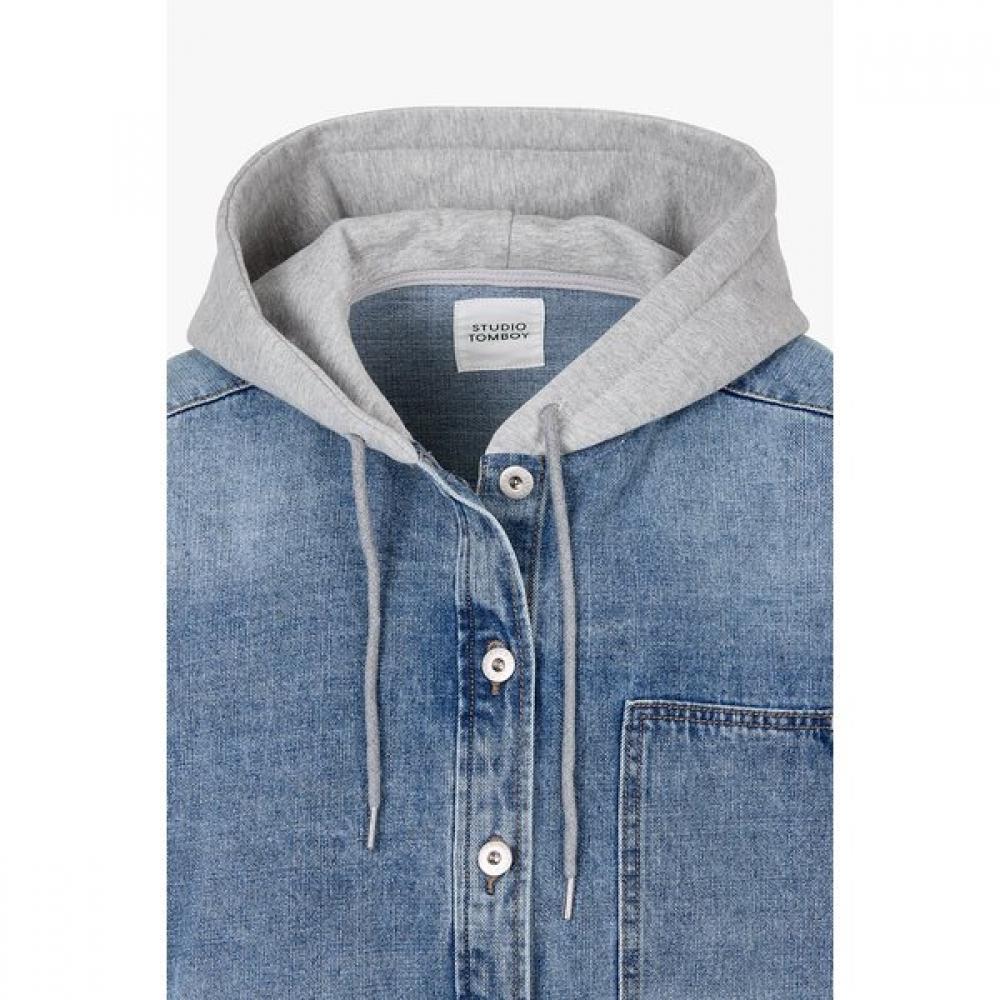STUDIO TOMBOY Hooded Denim Shacket  9175313972 