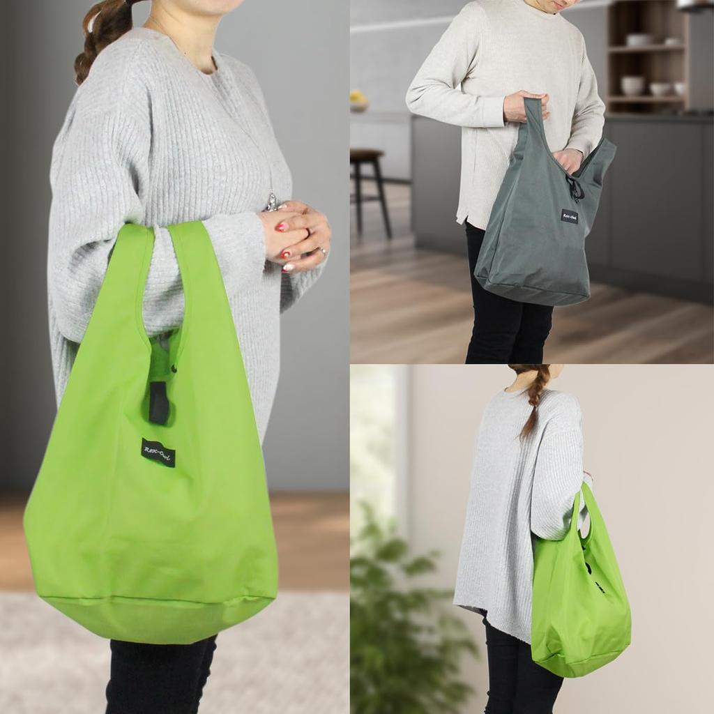 Eco Large Convenience Store REX-OWL Bag, Foldable, Gusseted, Capacity, Durable, Bag, ECO-01 (Black)