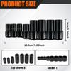 8Pcs Tap Socket Set 1/4 Inch and 3/8 Inch Drive Tap Holder Socket Kit with Socket Holder for Tight Space Fractional MCTI Standard (8pcs)