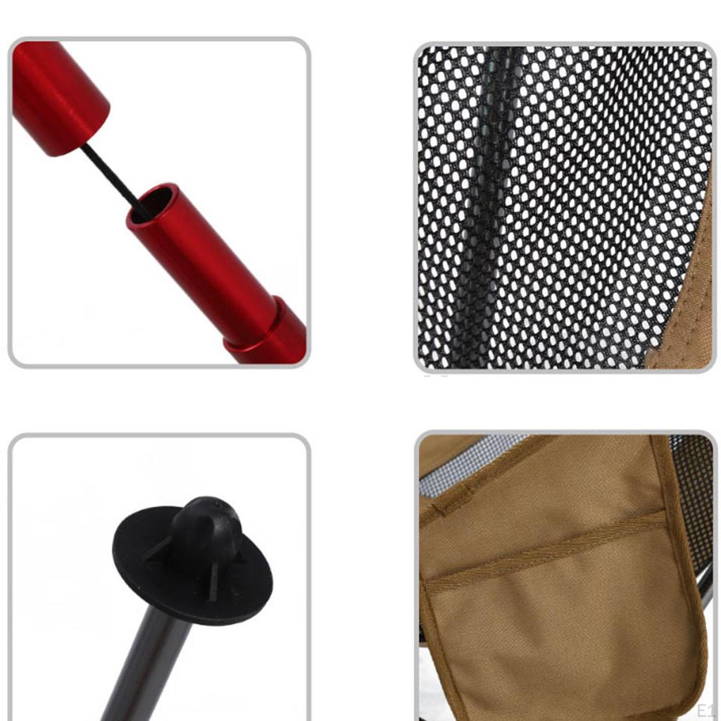 Folding Camping Chair Compact 250lbs Backrest Stool for Outdoor Backpacking