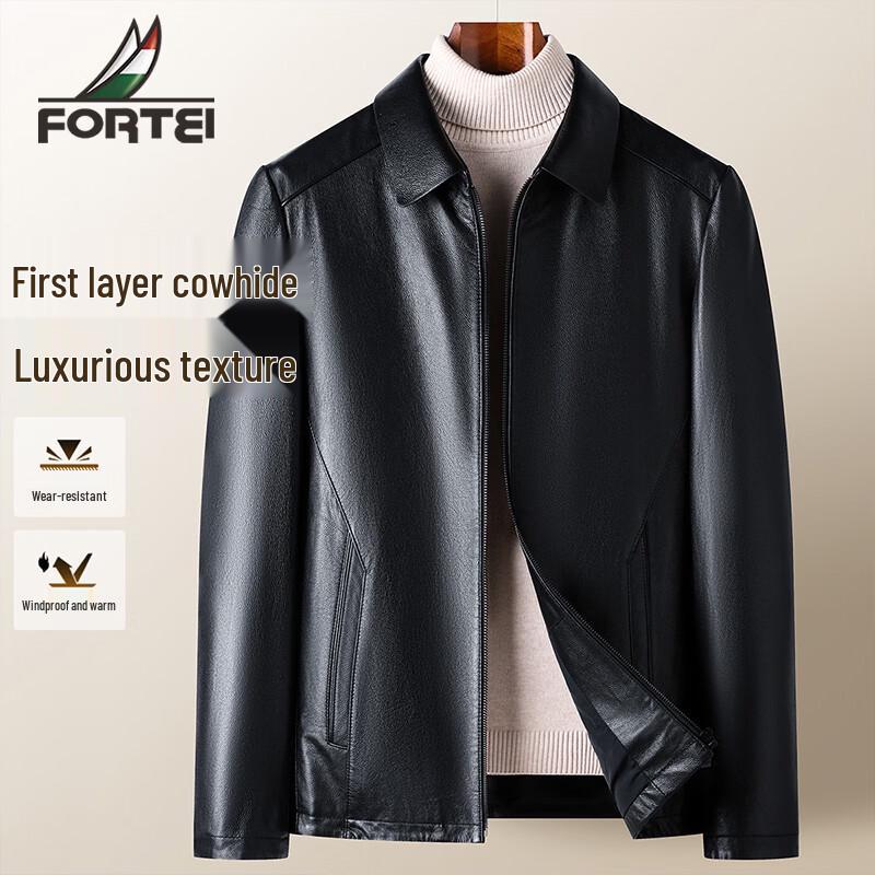 Men s Premium Calfskin Leather Jacket 2XL