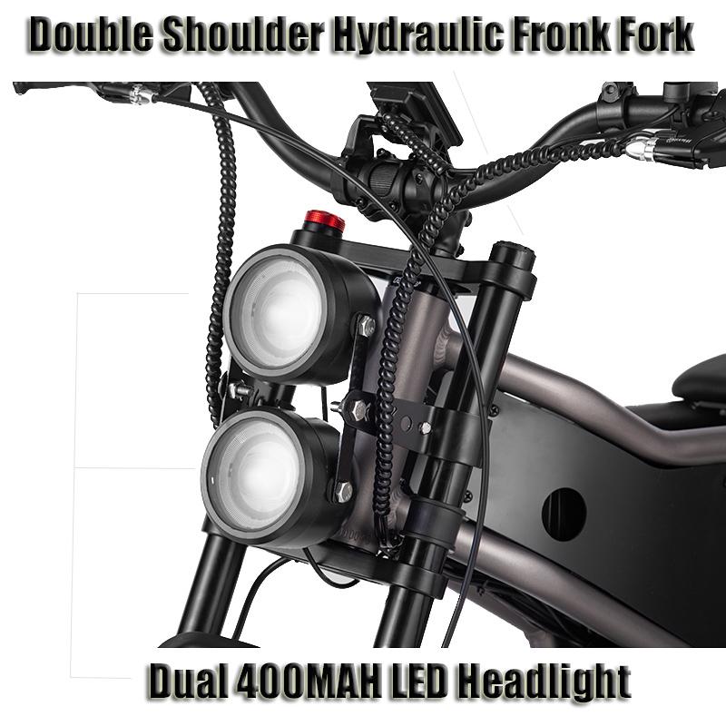 Elektrokolo RANDRIDE DM711 20palcové kolo s tlustými pneumatikami EU skladové kolo s duálním motorem 500W*2 20Ah elektrokolo se dvěma kotoučovými brzdami