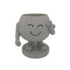 Face Planters Pots Resin Smile Face Vase Succulent Head Planter Pots Face