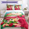 3pcs Princess Strawberry Cover Set - Personalized Name, HD Printed Bedding with 1 Cover and 2 Pillowcases - Perfect for Home Decor, Easy Care