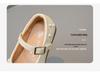 Girls' Black Soft-Soled Leather Mary Janes with Pearls - New 2026 Spring/Autumn Ballet Performance & Casual Shoes