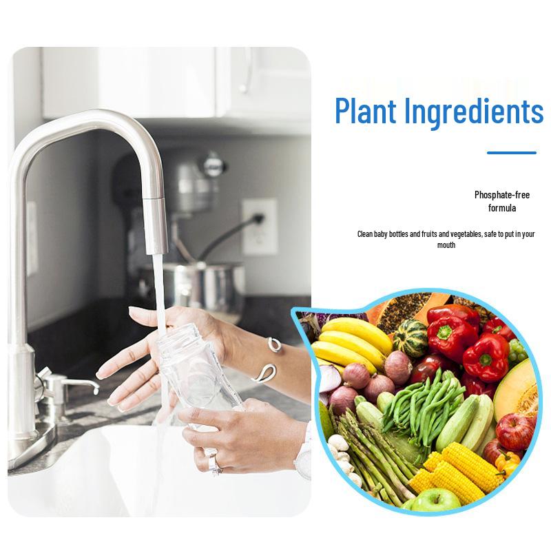 Qiaoyou Baby Bottle & Produce Cleaning Liquid, National Standard Class A - Removes Residue, Safe for Fruits, Vegetables, and Bottles.