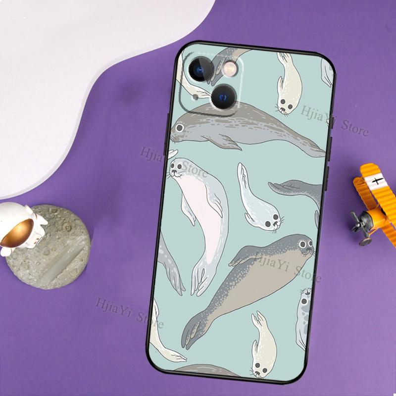 Baby Seals Case For iPhone 14 13 Pro X XS Max XR 7 8 Plus Cover For iPhone 14 12 Mini 11 Pro Max SE 2020