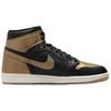 Air Jordan 1 Retro High OG Black Gold Unisex Sneakers Metallic-Gold Sail DZ5485-071