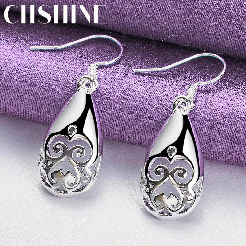 CHSHINE 925 Sterling Silver Water Drop Earrings For Women Fashion Charm Jewelry