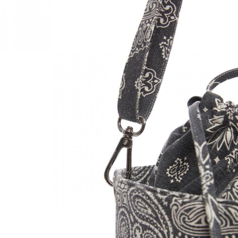 Rheemin Paisley Bucket   Charcoal Black
