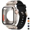 Silikonarmband+Schutzhülle kompatibel für Apple Watch Ultra2 49mm 44mm 45mm 41mm 40mm für IWatch Serie 9 8 7 6 SE 5 4 3 2 1