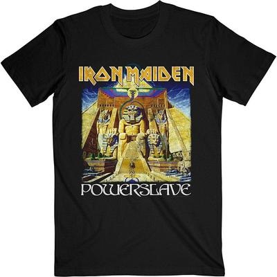 Iron Maiden T Shirt Powerslave World Slavery Tour Official Mens Black Size L