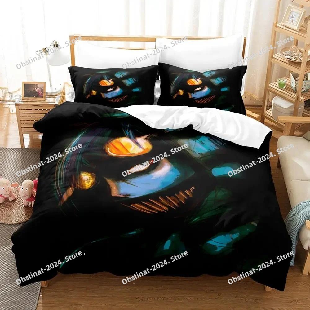 Creepypasta Bedding Set Single Twin Full Queen King Size Bed Set Adult Kid Bedroom Duvet cover Sets 3D Print Anime bed sheet set