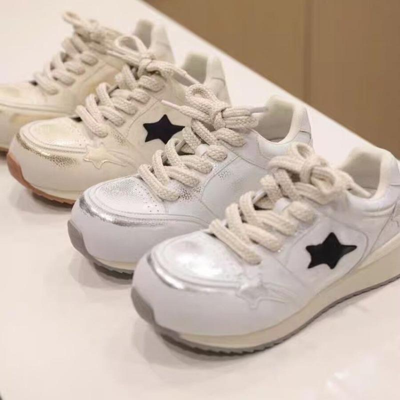 Fashion Non Collision Board Shoes 2024 New White Shoes Ins Trendy Versatile Star Sports Shoes