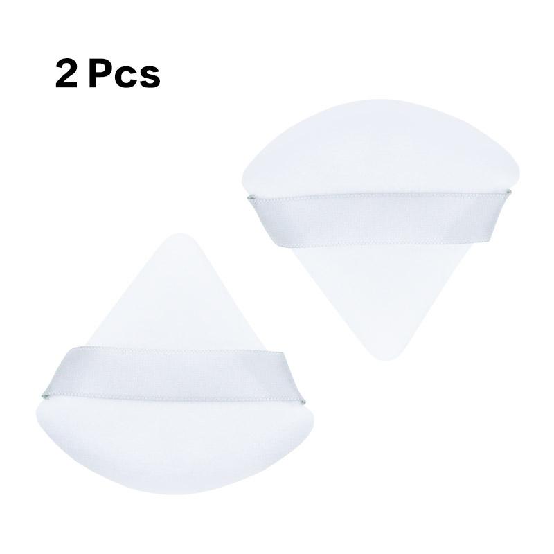 Dreieckiger Puderquasten-Samt, Mini-Make-up-Schwamm für das Gesicht, Kosmetik, weicher Puderquasten-Gesichtspuderquaste aus Baumwolle, waschbar, leicht