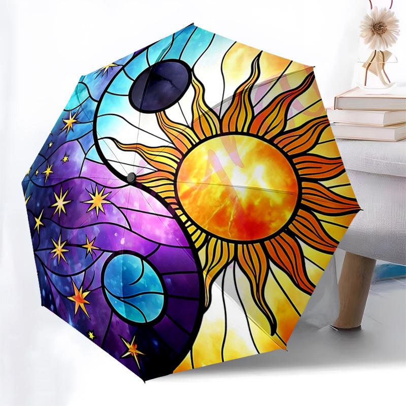 

1pc Hunter x Hunter Inspired Umbrella, Automatic Opening & Closing, Portable 3-Fold Design, 8-Rib Iron Frame Outdoor Umbrella, Perfect Gift for Fans,