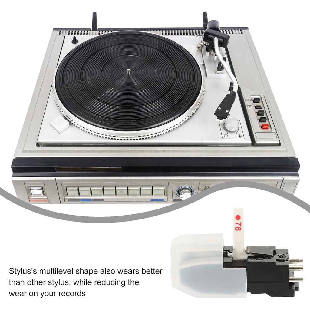 Diamond Tip Record Player Needle Phonograph Part Needle Replacement Turntable Styluses Suitable for Record Players