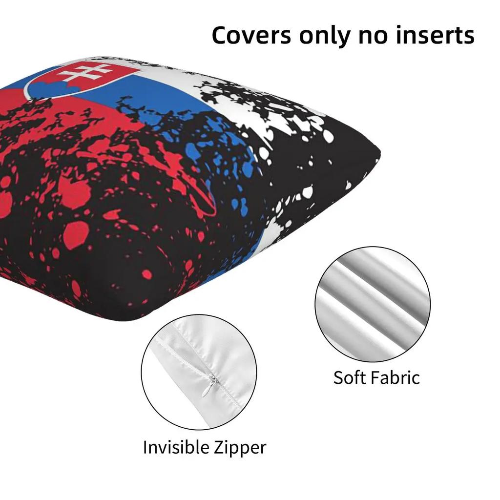 Flag Of Slovakia Slovak Republic 2 Pcs Square Pillowcase Pillow Cover Cushion Decor Comfort Throw Pillow For Home Sofa