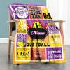 Ball11 Personalized Text Blanket Cozy Customizable Blanket Durable Comfort for Office Bedding Bed Livingroom Ideal for All Seasons