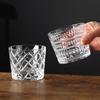 Embossed Glass Cup Ins Style Coffee Cup Design Sense Juice Cup Milk Cup Whiskey Cup Cocktail Cup