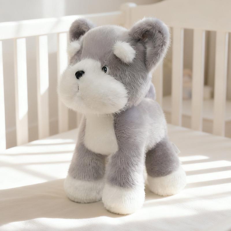 Jouets Peluches Chien Réalistes Peluches Faits Main Schnauzer Husky Golden Retriever Poupée Douce Poupée Chiot à Câliner 25cm