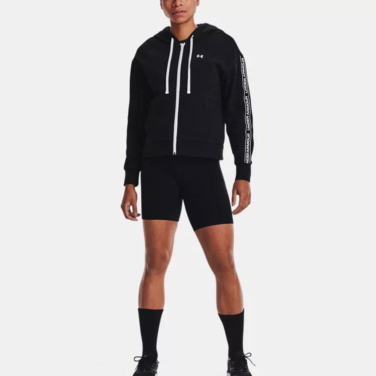 Under Armour Dámska tréningová bunda s kapucňou na zips Čierne bundy 1366955-001