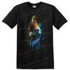 Kasuar Vogel T-Shirt Lebhaftes Blau Orange Wildtier Porträt Kunst Grafik T-Shirt