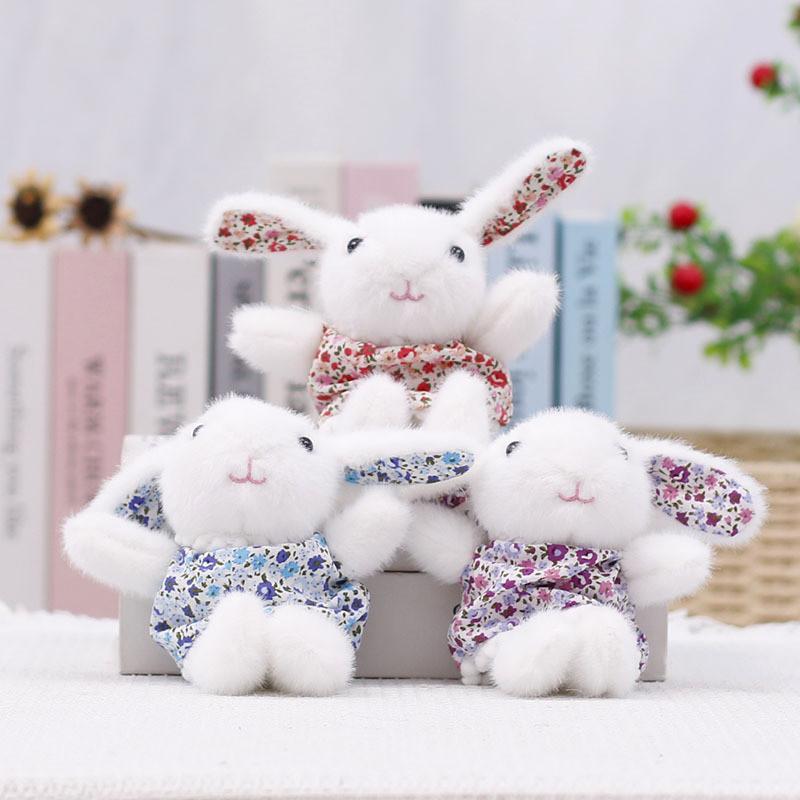 Plush Bunny Keychain With Dot Pattern For Kids And Collectors