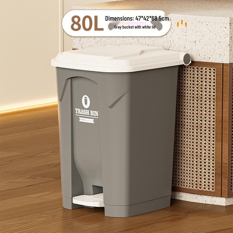 Large 30L Outdoor Kitchen Trash Can with Pedal and Lid