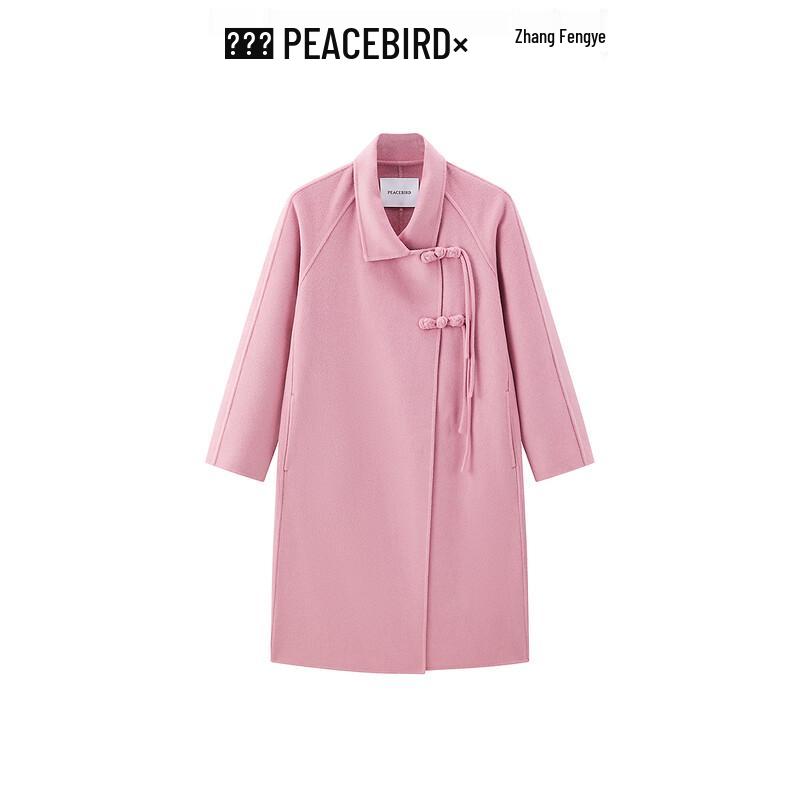

Peacebird Women s New Chinese Style Double-Faced Wool Coat M