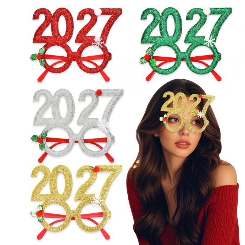 Creative Christmas Star Headband 1/4Pcs Color Strip Design Suitable for 2027 New Year Eve Party Decoration