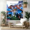 Manchester City Custom Your Name Wall Decor Tapestry Art For Pet Memorial Birthdaywedding Party Backdrop Family Gift
