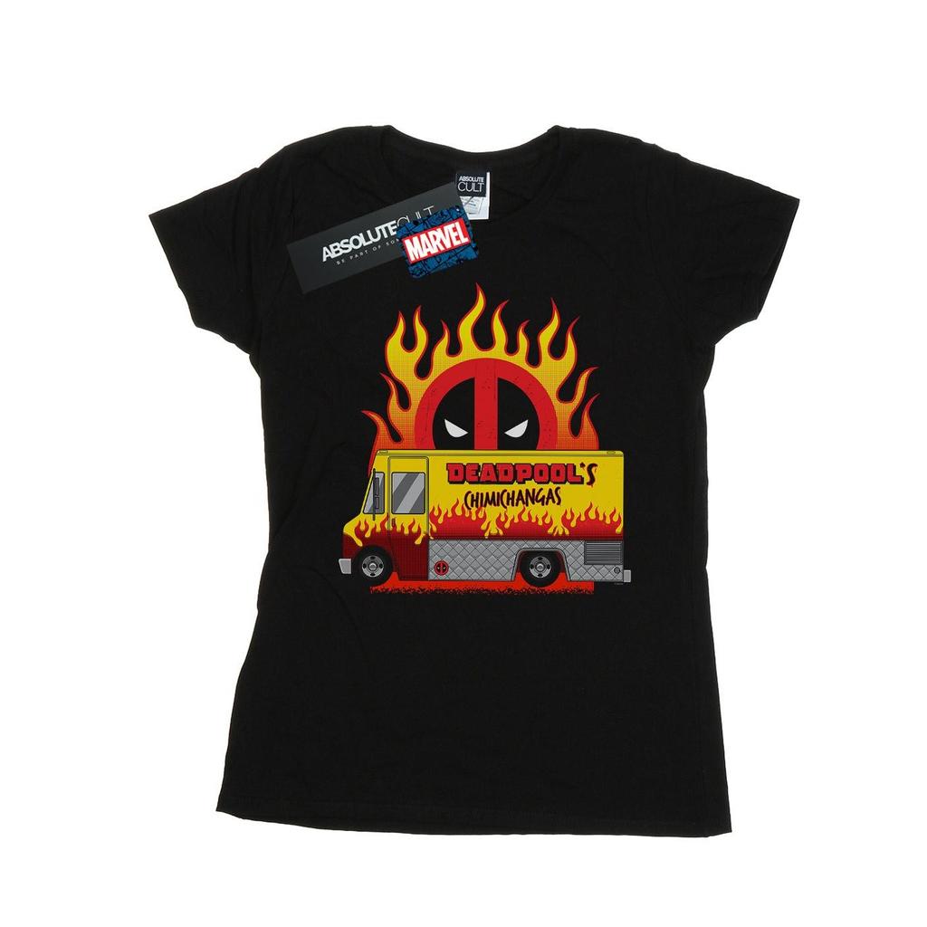 Marvel Womens/Ladies Deadpool Chimichangas Van Cotton T-Shirt