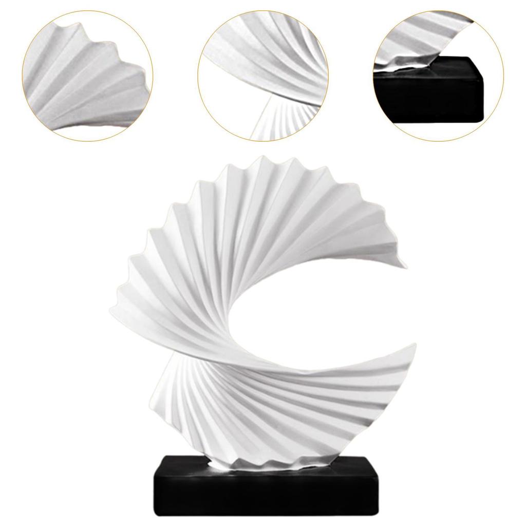 Ocean Wave Statue Home Decoration Art Figurine Gift Collection Tabletop Ornament for Hotel Bedroom Bookshelf Office Living Room