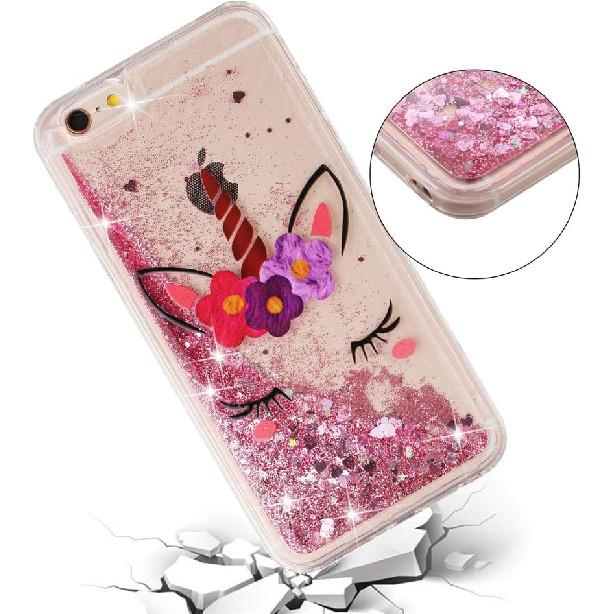 iPhone 6S Case Glitter Sparkle Floating Shiny Quicksand Clear Soft TPU Silicone Shockproof Protective Bumper Thin Cover for iPhone 6 / 6S 4.7 inch