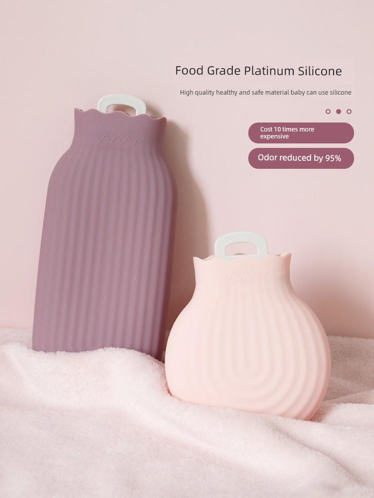 Hot Water Bag Silicone Hand Warmer Large Hot-Water Bag Portable Student Small Size Water Injection Heating Pad Female Winter Stuffed