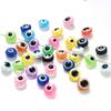 400 Pcs Eye Beads Multicolor Resin Flat Round Eye Beads DIY Loose Beads Spacer Beads for Jewelry