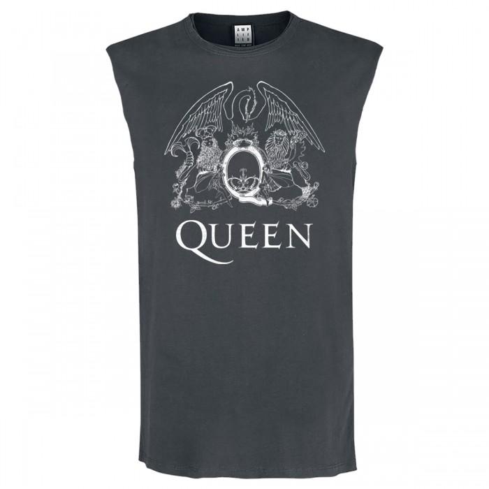 Amplified Mens Royal Crest Queen Tank Top L charbon de bois