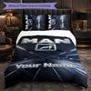Set Biancheria da Letto Personalizzato con Testo Nome Camion MAN, 1 Copripiumino & 2 Federe Regalo Personalizzato per Camera da Letto