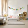 1pcs Set 16.4ft Macaron Paper Card Pennant Banner Flags For Birthday Party Triangle Banner Banner Flags Pennant Banner
