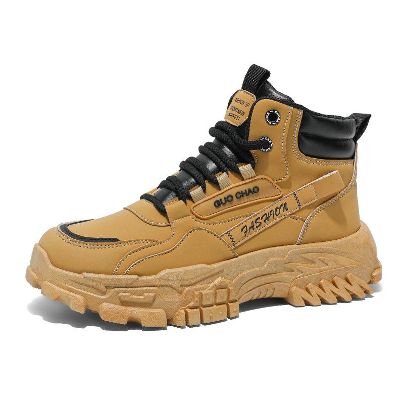 Men's Shoes Autumn 2024 New Men's Martin Boots Trendy Versatile Tooling Non-slip and Wear-resistant Desert Bumblebee Boots
