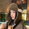 Winter warm hat women's velvet thickened face small pullover hat outdoor cycling skiing windproof and cold proof