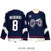 Mens Ice Hockey Jersey Training Shirt Vintage Style Cotton Blend Sportswear With Embroidered Number 8