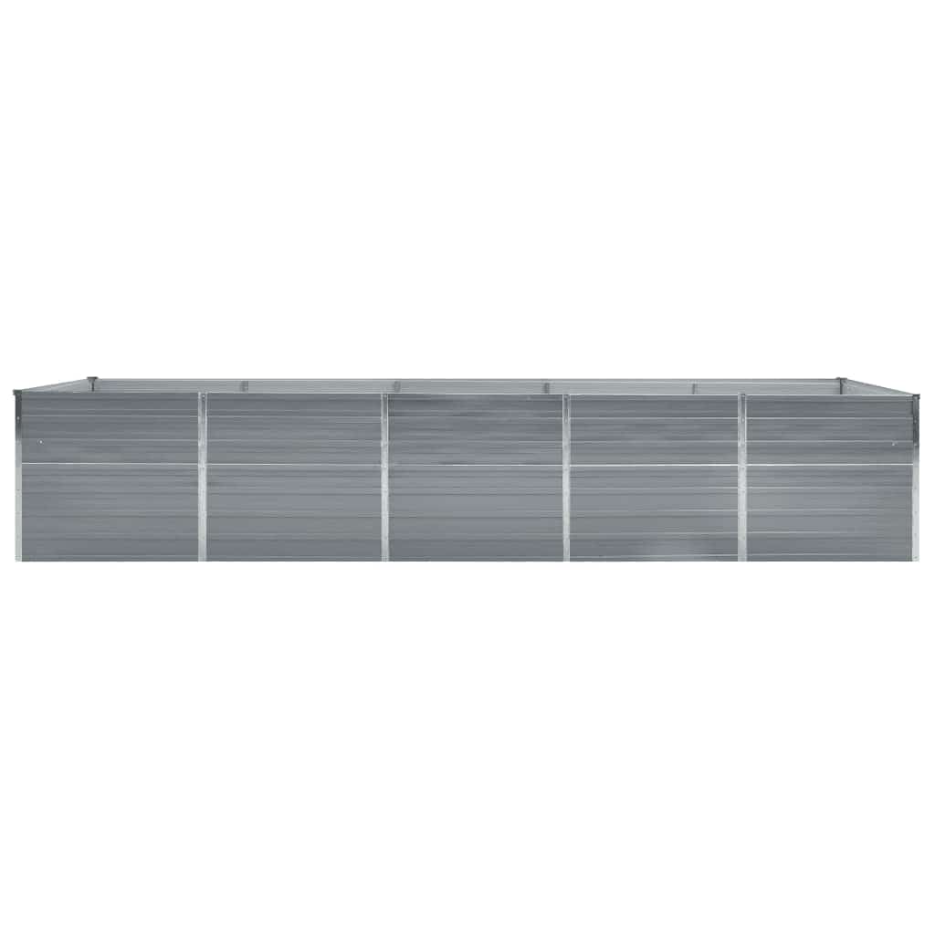 Garden Raised Bed Galvanized Steel 400*80*77 Cm Grey