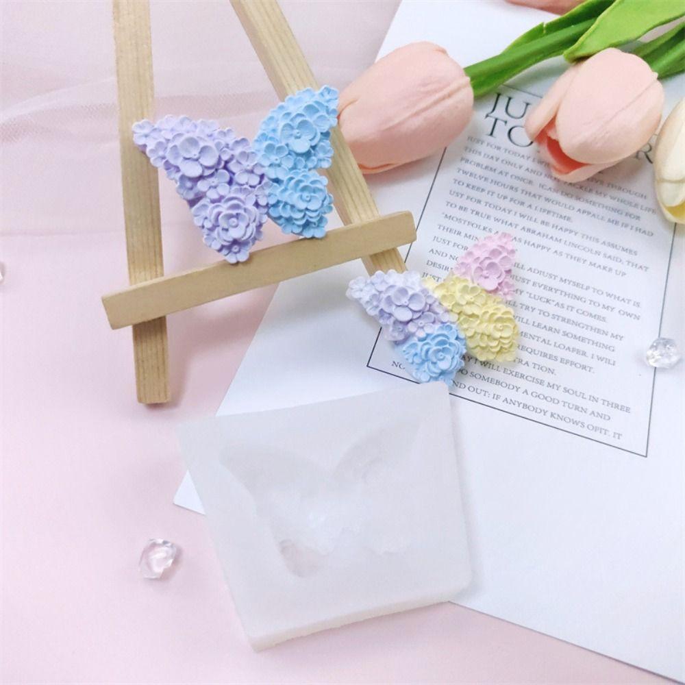 Silicone Candle Mold Flower Butterfly Soap Mold Fragrance Candle Butterfly Shaped Mold  Home Decor