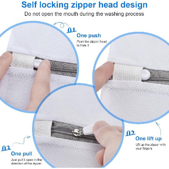 6 Pcs Laundry Bag, 12“x16”Mesh Laundry Bags for Delicates, Garment Gag for Washing Machine, for Daily Organization Travel Packing Wvzedm