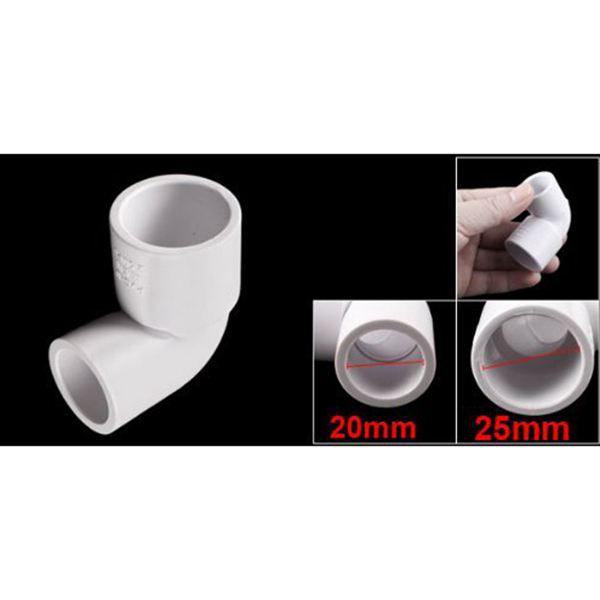 White PVC-U 20mm to 25mm Water Pipe Right Angle Elbow Connector Adapter F5I3 White PVC-U 20mm to 25mm Water Pipe Right Angle Elbow Connector Adapter F5I3