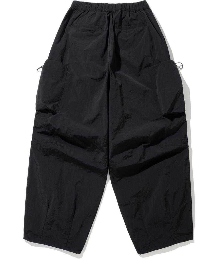 NOT4NERD Nylon Big Pocket Parachute Pants - Black