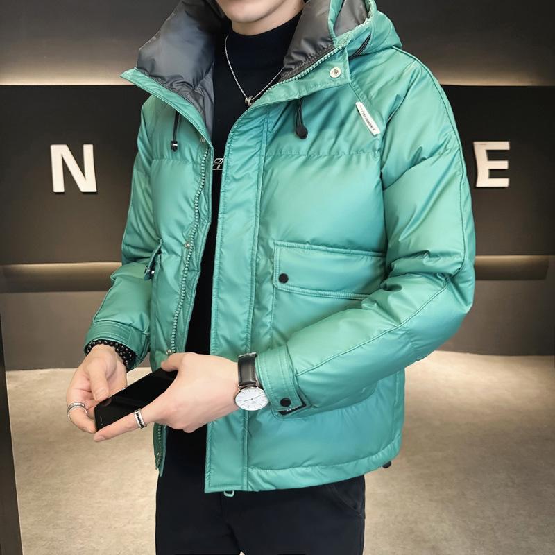 Men's Down Jacket Workwear Hooded Cotton-padded Jacket Casual and Thick Cotton-padded Jacket for Autumn and Winter