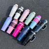 1pc Stainless Steel Dual-Waterway Tumbler, 1200ml Handled Insulated Mug, Portable Outdoor Sports Cold Cup, Couple Gift